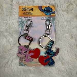 Disney Stitch & Angel BFF Keychain Set